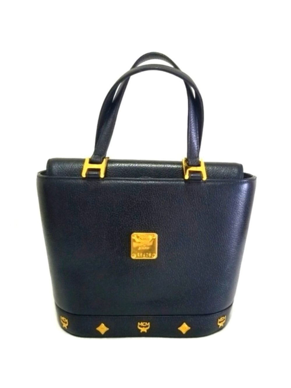 MCM Black Leather Flap Bag with COA - Picture 2 of 14